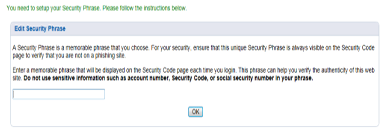 Security Phrase
